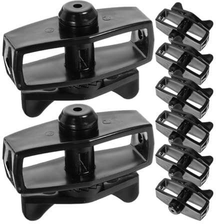 GOOHOCHY Tendeur de Câble pour Fil de Clôture, Kit 8 Pièces en Métal Noir, Outil de Tension Pratique pour Clôtures de Jardin et Agricoles, Installation Sécurisée et Performante