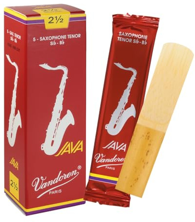 Vandoren SR2725R Java 5 Ance per Sassofono Tenore, Forza 2,5, Rosso