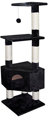 Europet Bernina 431-413241 Classic Kratzbaum Loonaa, 40 x 40 x 135 cm, schwarz