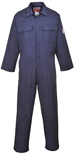 Portwest FR38 BizFlame Pro Overall Baumwolle Flammhemmend Maschinenwaschbar | Marine, L, EN ISO 11612, CE-Zertifiziert, EN ISO 11611, Polyester, Schweißer- und Antistatikschutz, Strapazierfähig