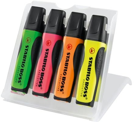STABILO - Premium-Textmarker - BOSS EXECUTIVE - 4er Pack - grün