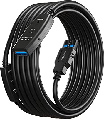 MutecPower 10m USB 3.0 Aktiv kabel männlich zu weiblich - Kabel mit 2 Verlängerung Chipsatz - Repeater-/Verlängerungskabel - 10 meter