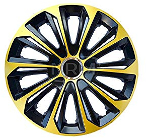 Radzierblende EXTRA Strong schwarz/Gold 15 Zoll 4er Set