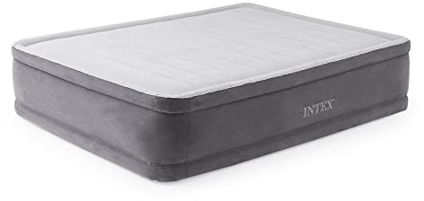 Intex Dura-Beam 18-Inch Fiber-Tech Elevated Premium Plush Comfort Inflatable Raised Airbed Mattress