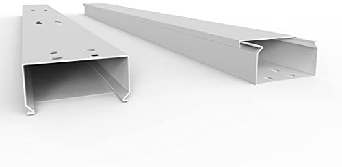 SCOS Smartcosat Kabelkanal (80 x 40 x 2000 mm (5 Stück a 2 m) B x H x L, Weiß/Weiss/Reinweiß) schraubbar PVC Kunststoff, Aufputz für Wand Montage allzweck Kabelleiste, Kabelschacht