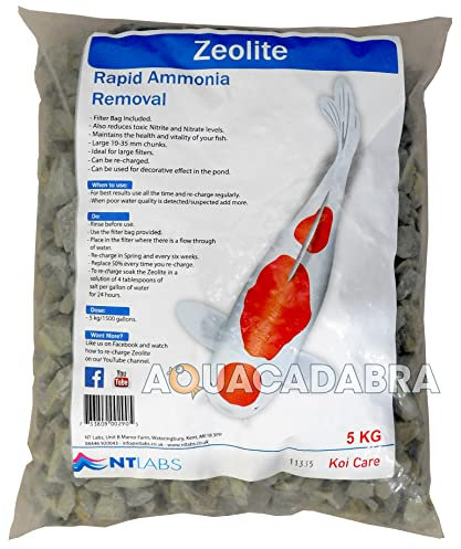 NT Labs Koi Care Zeolite Filter Media 10-35mm (5kg) - Pond Treatment - Ammonia Removal - Koi Fish Health Maintenance - Reusable - 5kg