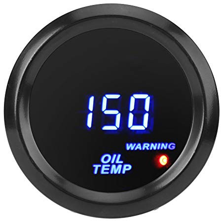manometro pressione olio digitale adatto per Sensore di temperatura dell'olio 52mm, termometro olio in plastica 12V con sensore 40~150 ℃ Indicatore di temperatura con display