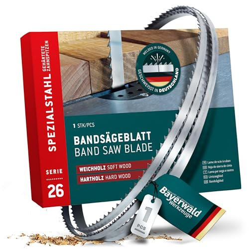 Bayerwald Härdade tandspetsar bandsågblad med specialstål – 1511 x 6 x 0,5 x 4/för alla vanliga trätyper/sågband lämplig för bandsågar