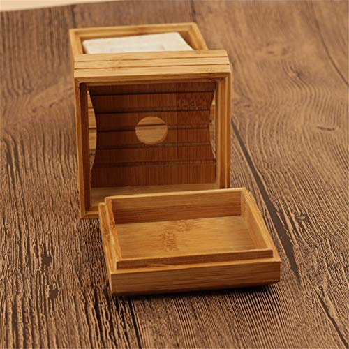 Mokyler Seifenschale aus natürlichem Bambus, 3 Stück Seifenschale aus Holz mit Deckel, Holz-Seifenschale, Behälter, Seifenbox, Aufbewahrungsbehälter für Badezimmer