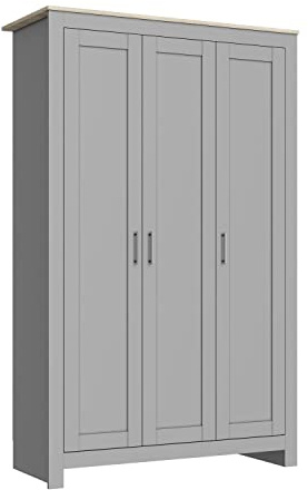 ELEGANT New Luxury 3 Door Wardrobe with Hanging Rail, 112x50x180cm