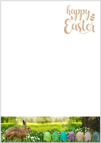 Briefpapier Ostern DIN A4 - Motivpapier Osterfest - 20 Blatt - Motiv Nr. 135 | 80g/m²