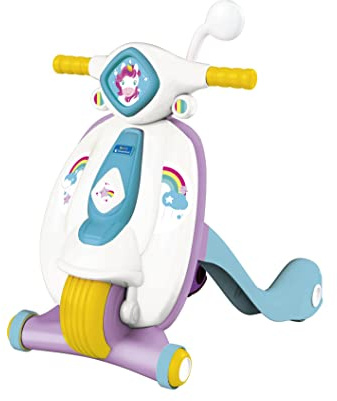 Clementoni 80515 My Unicorn First Step Scooter Juguetes Bebé 10-36 Meses(Italiano, Inglés, Francés, Alemán, Español, Holandés Y Polaco), Made In Italy,Exclusivo en Amazon