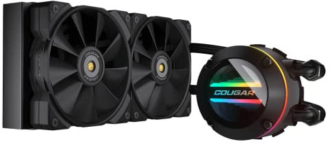 Cougar Poseidon GT 240 Hochleistungs-AIO All-in-One-CPU-Wasserkühlung, ARGB, Schwarz