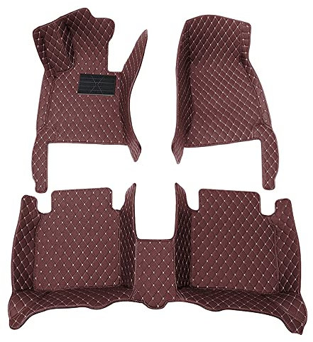 Auto Fußmatten Für Mercedes Benz C-klasse W205 2014-2015 Allwetter wasserdichte und verschleißfeste Automatten,fahrzeugspezifische Mit Tasche Fussmatten,Kaffee