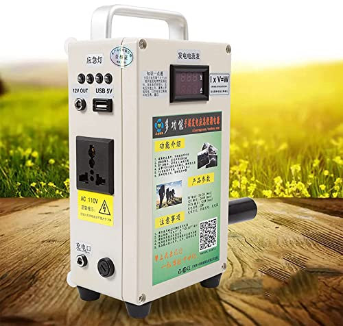 Electricidad portátil de la manivela del generador,Estación de energía portátil,fuente de alimentación manual de emergencia,Generadores al aire libre para supervivencia de camping Energía móvil