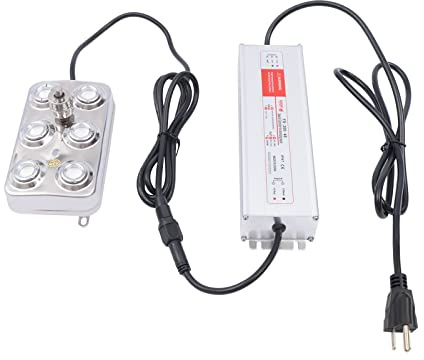 6 Heads Ultrasonic Mist Maker Humidifier, 110V Pond Fogger Fog Machine Mist Humidifier Atomization Plate with Power Supply+Buoy