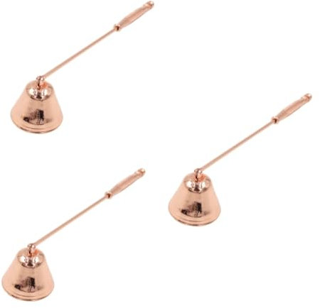 TOPBATHY 3stücke Candle Extinguisher Aus Edelstahl Roségold Hochwertiger Kerzenlöscher Mit Dochtschneider Für Teelichter Und Kerzen Längere Brenndauer Und Saubere Nutzung Ohne Rauch