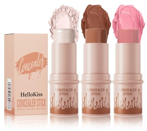 3 Park Cream Blush Stick, Highlighter Contouring stick,Wasserfester Bronzer und Highlighter Stick,Creme Contouring Stick Highlighter Stift Rouge Stift,Make-Up Für Jeden Hauttyp(#01,#05,#10)