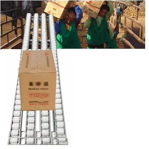 XILYZMO Servantes À Rouleau, Colocalisable Non Motorisé Roues Table Convoyage, Quatre Rangées Rouleau Plastique ABS Poulie, À Épisser Rack D'écoulement Système Déchargement (Couleur : A, Taille : 40