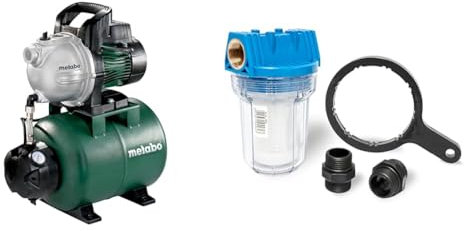 Metabo Hauswasserwerk HWW 4000/25 G (600971000) Karton, Nennaufnahmeleistung & Güde Wasserfilter TYP A