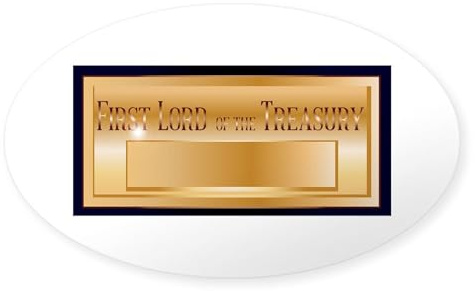 CafePress Ten Downing Street Letter Box Plaque Sticker Sticker (Oval 50 pk)
