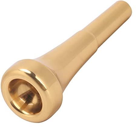 Trompetenmundstück, 7C 5C 3C Messing Trompetenmundstück Vergoldetes Trompetenmundstück-Set Bright Tone Trompetenzubehör, Instrumentenmundstück für Anfänger, Professionelle