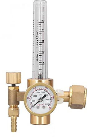 LELWNGGQ Schweißreglerventil, Argonregler MIG-Schweißgasregler Messing-Durchflussmesser CO2-Gas MIG-Schweißgerät Zubehör für Schweißer OBC-191