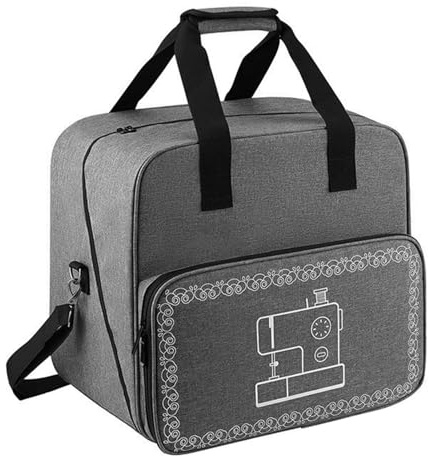 Nähmaschinentasche Groß, Nähmaschine Tasche für unterwegs, Nähmaschine Aufbewahrungstasche mit Verstellbare Schultergurt und Taschen für Meisten Nähmaschine und Nähzubehör, Nähmaschine Tragetasche