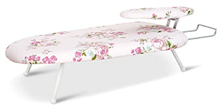 Tabla de planchar profesional, tabla de planchar plegable para el hogar, mini tabla de planchar pequeña de escritorio con marco de planchado escalable para costura, sala de manualidades, tabla de
