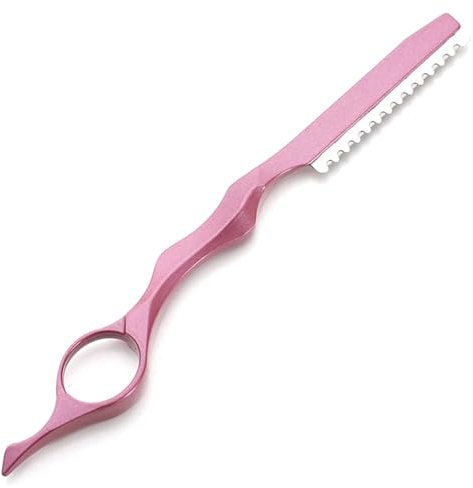 Generic Hair Styling Razor Comb, Professional Thinning Razor, Hair Cutting Tool, Salon & Home Use, Pink