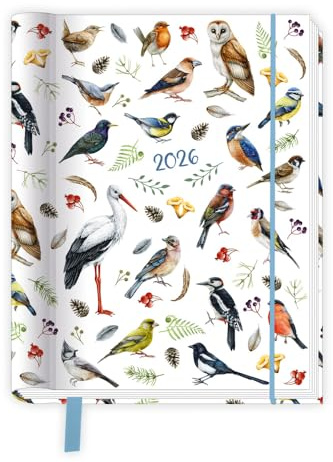 Trötsch Taschenkalender A6 Wire-O Motiv Tiere 2026 mit Postkarten: Terminkalender