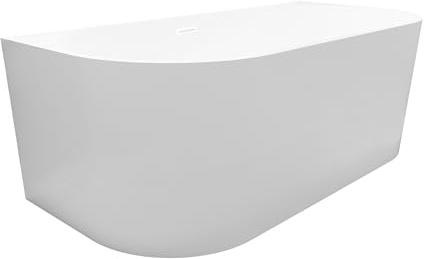 Freistehende Badewanne Balneo Viva 150x75cm, Ablauf Weiß | Sanitäracryl 3,5 mm; verstärkter Boden und korrosionsfester Rahmen; mittiger Abfluss; Komplettgarnitur enthalten