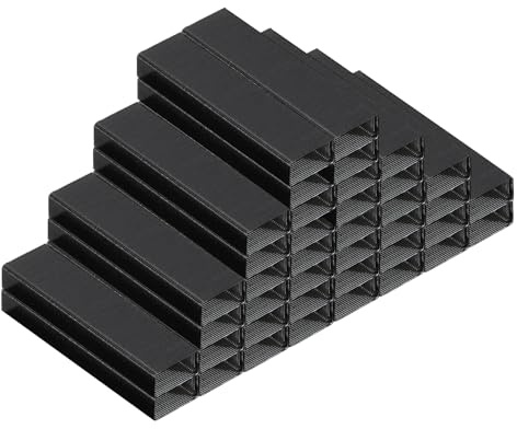 PATIKIL 26/6 Standard Staples, 10 Pack 10000pcs 1/4 Leg Length Flat Clinch Chisel Point Staples Jam-Free for Desk Stapler Office Desktop Home Supplies, Black