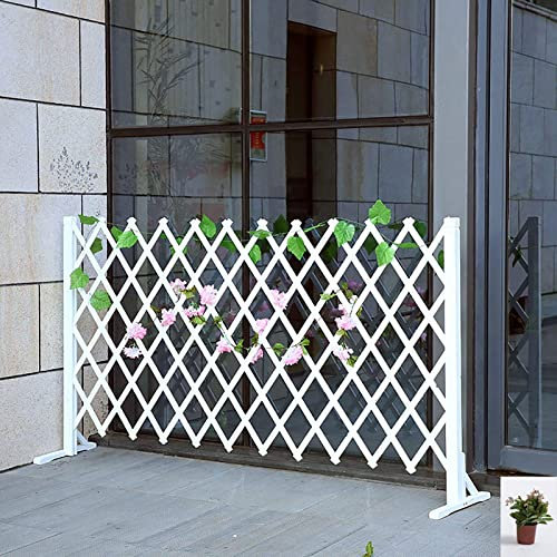 Panneau de clôture portable en bois avec treillis pour plantes grimpantes, jardin, escalade, décoration murale (160 x 115 cm)