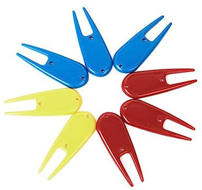 Kisangel 8stücke Teiliges Golf Divot Tool Aus Kunststoff Mit Ballmarker Rutschfestes Kompaktes Pitchgabel-zubehör in Zufälligen Farben Für Golfer