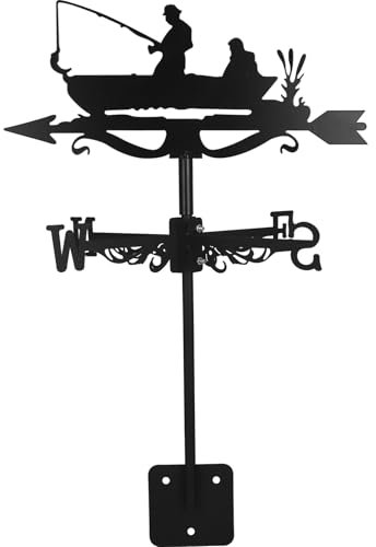 SEWOART Girouette Décorative en Métal en Forme De Coq avec Support De Toit pour Décoration De Jardin