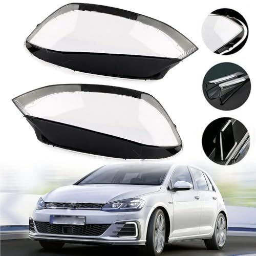 Auto Scheinwerfer Shell Lampe Für Golf 7 MK7 GTI 2014 2015 2016 2017 Frontscheinwerfer Objektivabdeckung 1 Paar Klare Autoscheinwerferabdeckung Shell Lampenschirm