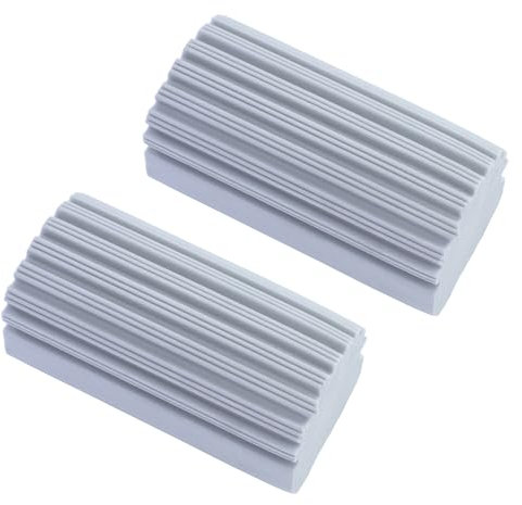 Damp Duster, 2 spugne antistatiche per polvere, spugne da cucina, magiche per cancellare lo sporco, spugna riutilizzabile (grigio)