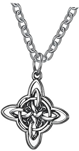 BESPORTBLE Collier Pendentif Vintage en Acier Inoxydable Argenté | Chaîne Légère, Texture Confortable, à Enfiler Facilement, Style Antique pour Soirée et Occasion