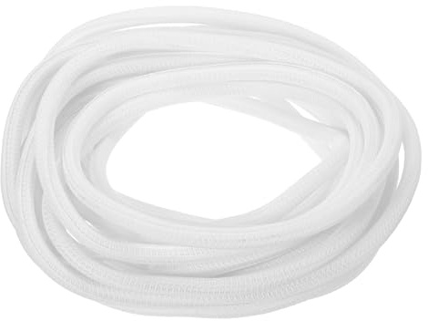 sourcing map Manga dividida de alambre de 9/32 pulgadas, 25 pies, color blanco, funda trenzada UL94-V2, funda de PET ignífuga para automoción, gestión de cables en el hogar