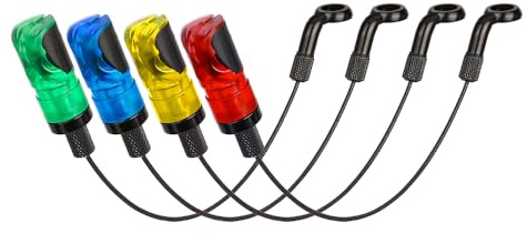 Hirisi Tackle 4 x Carp Fishing for Swinger, Edelstahlkette, Einzelverpackung, mit Gewichten und kleinen Magneten,Swinger for Bissanzeiger AngelzubehöR, in 4 Farben