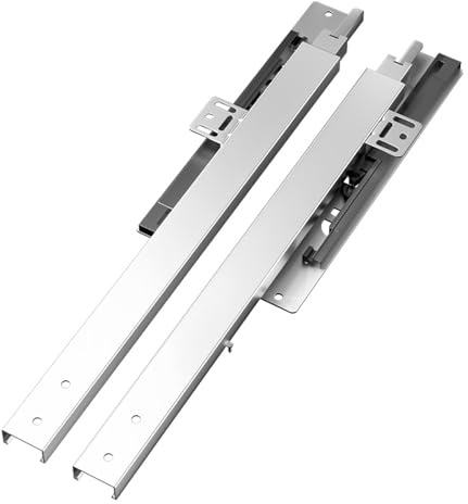 SXYCKRUI Glissière Tiroir Charge Lourde à Montage au Sol, Glissière Tiroir à Fermeture Douce, Capacité de Charge de 60 Kg, Extension Complète pour Armoires de Cuisine et Commodes(30cm/11.8in)