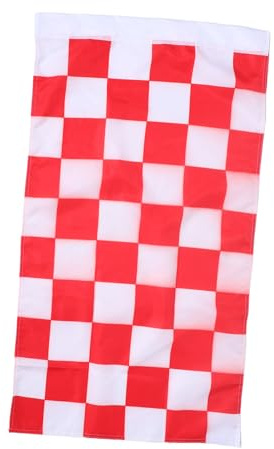 VINTORKY Drapeau à Carreaux Rouge Et Blanc Pour Course Décoration De Jardin Pelouse Patio Maison Dortoir