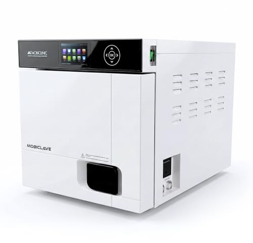 Mobiclinic®, Professioneller Autoklav, 17L Dampf-Autoklav-Sterilisator, 99% Desinfektionsmittel mit 360°-Abdeckung, 6 Zyklen + anpassbar, Drucker, USB, SD, Kliniken und Labore, MobiClave Plus