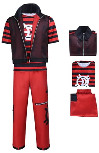 Waslary Zombies Victor Kostüm Erwachsene Film Cosplay Weste T-Shirt und Hose Set Halloween Party Kostüm