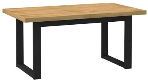 Emmtore Mesa Comedor NOAIN Patas Forma U Madera Maciza Pino 160x90x75cm