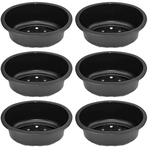 Vaso per bonsai, 6 vasi per addestramento bonsai 12x9x3, 5 pollici vasi da giardinaggio ovali grandi addensati riutilizzabili con foro di drenaggio per giardino, cortile, balcone, ufficio, soggiorno