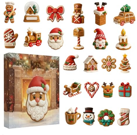 Christmas Advent Ornament 2025, 2D Acrylic Seasonal Decoration, 24 Days Countdown Calendar, Festive Pendant, For Home Decorators, Front Door, Living Room, Bedroom, Wall, Fireplace, Garden, Windowsill