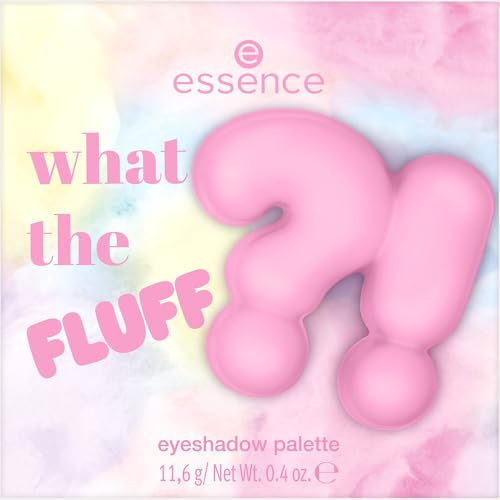 essence WHAT THE FLUFF?! eyeshadow palette, eyshadow, Nr. 01, 9 Färger, högpigmenterad, intensiv, vegansk, utan mikroplastpartiklar, fri från nanopartiklar, utan parfym, 1-pack (11.6g)