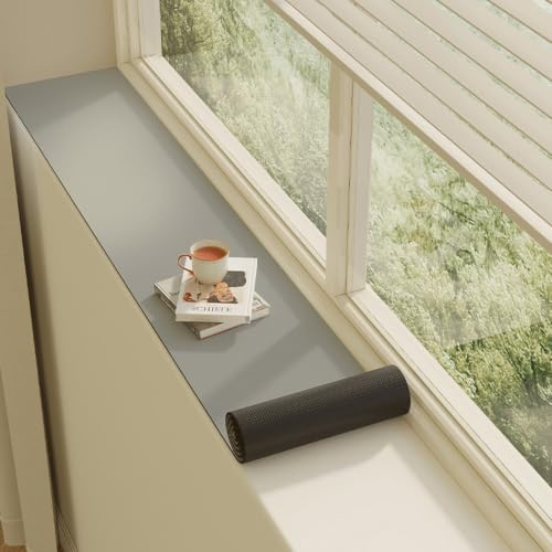 Solid Color Window Sill Cushion Pad, Non Skid WindowSill Mat, Dog Cat Scratching, Balcony Protective Pad Absorbent For Kitchen/Dining Room/Apartment(L W 90cm x 10cm)